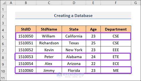 How To Create A Database In Excel Exceldemy