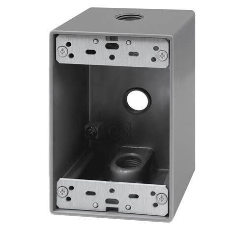 Enerlites Weatherproof Outlet Box With Three In Threaded Outlets