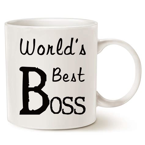 Funny Boss Coffee Mug Worlds Best Boss Mug White Work And Office