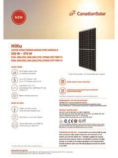 Canadian Solar Datasheet Hiku Cs L Ms V V En Canadian