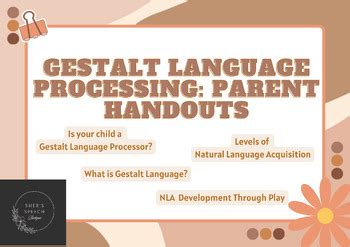 Gestalt Language Processing Parent Handout By Sher S Speech Botique