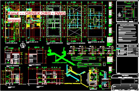 Proje Sitesi Konut Autocad Projesi