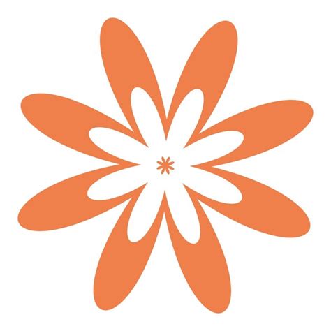 Flor En Estilo Retro Maravilloso Icono De Vector Simple Vector Premium