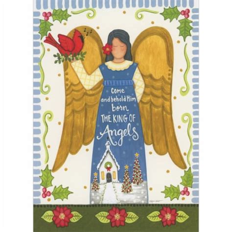 LPG Greetings Angel In Blue With Gold Wings And Cardinal Box Of 18