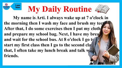 My Daily Routine Learning English Speaking Level 1 Listen And