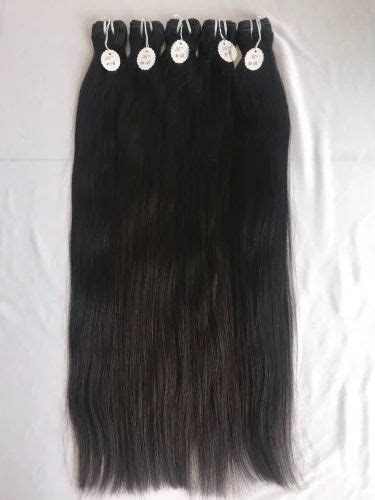 Transgreen Black Natural Silky Straight Human Hair Extension Hair