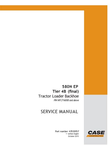 Ppt Case N Ep Tier B Final Tractor Loader Backhoe Service