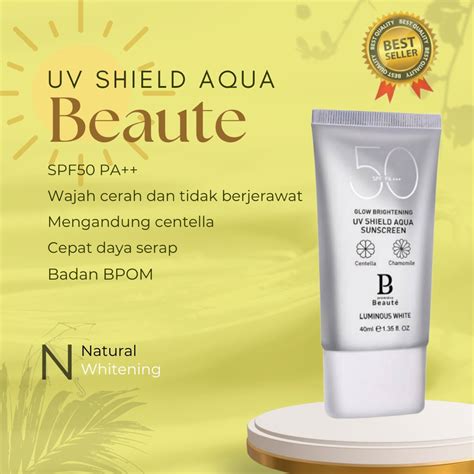 Jual Premiere Beaute Luminous UV Shield Aqua Sunscreen SPF 50 PA