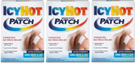 ICY HOT Medicated Patches Extra Strength Small Arm Neck Leg Each Pack Of Walmart