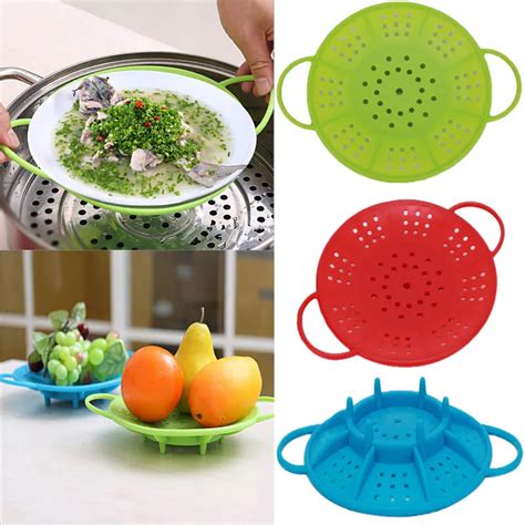 Vegetable Silicone Food Steamer Kitchen accessories Heatproof Plate ...