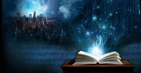 Download Mystical Grimoire On Enchanted Desk Wallpaper