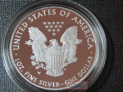 W American Silver Eagle Proof Fine Silver Ogp And