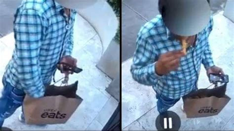 Another Uber Eats Driver Busted Eating Customers Food By A Ring Doorbell Camera Rubereats