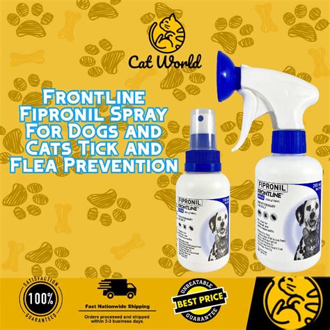 Frontline Fipronil Spray For Dogs And Cats Tick And Flea Prevention