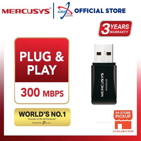 Mercusys Mw300um N300 Wireless Mini Usb Wi Fi Usb Adapter Shopee Malaysia