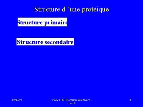 Chapitre Structures Et Fonctions Des Protines Introduction