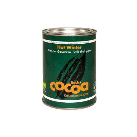 Organic Chocolate Drink Powder Becks Cacao Hot Winter With Spices 250