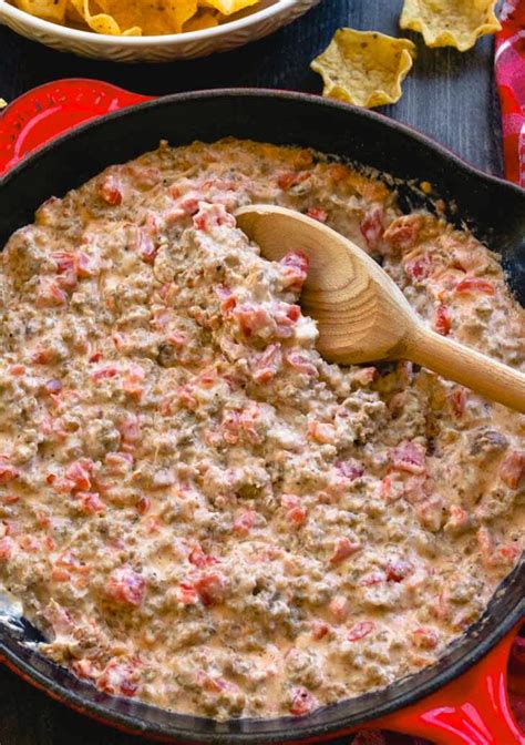 Easy 3 Ingredient Sausage Dip A Southern Soul