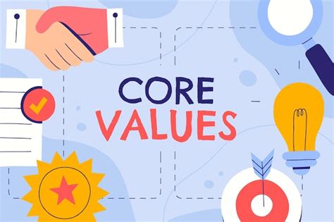 Free Vector Gradient Core Values Flyer Template