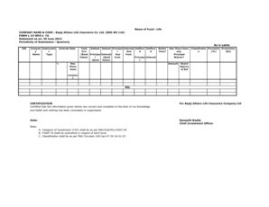 Fillable Online FORM L 33 NPA S Bajaj Allianz Fax Email Print PdfFiller