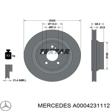 A Mercedes Disco De Freno Trasero