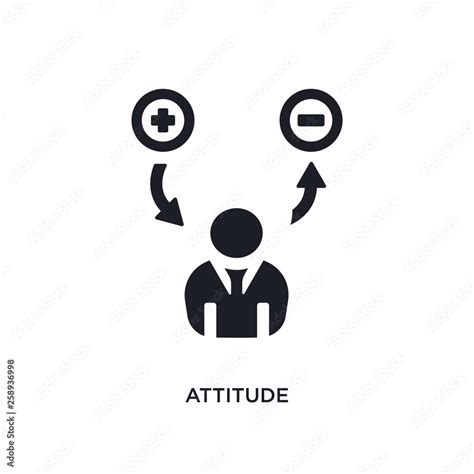 black attitude isolated vector icon. simple element illustration from ...