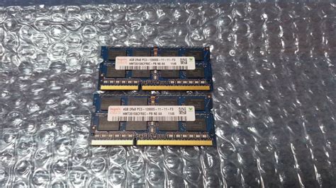 【やや傷や汚れあり】即決 Hynix製 Ddr3 4gb×2枚 合計8gb Pc3 12800s So Dimm 送料120円～の落札情報詳細