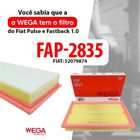 Voc Sabia Que A Wega Tem O Filtro Do Ar Do Modelos Fiat Pulse E