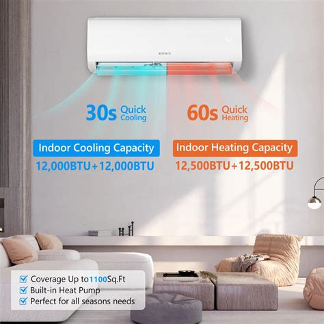 Rovsun 2 Zone 12000 12000 18000 Btu Mini Split Air Conditioner