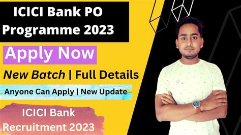 ICICI PO Programme 2023 ICICI Recruitment 2023 ICICI Careers