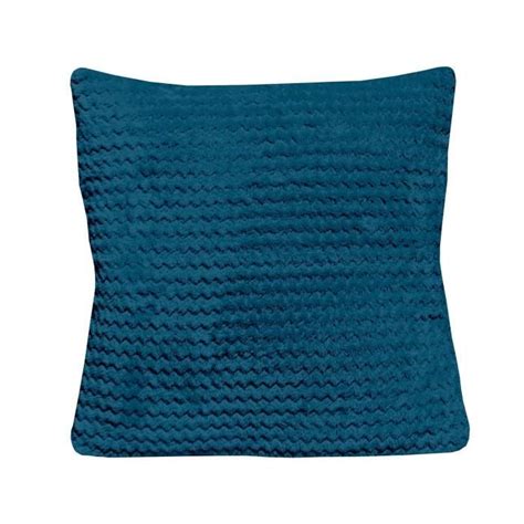 Coussin 45x45 Cm COCOONING Bleu Canard Par Soleil D Ocre Cdiscount