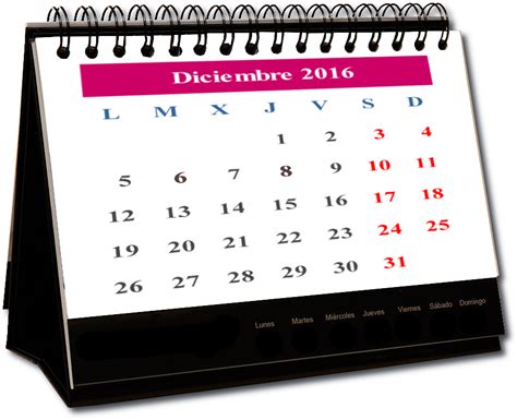 Calendarioalmanaque De Escritorio 2016