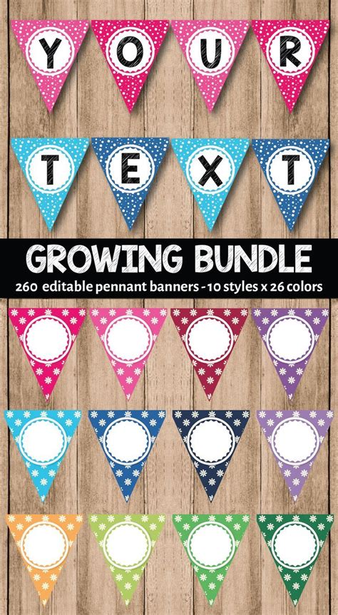 Editable Pennant Banner Printable Perfect For Your Classroom Decorating