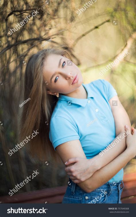 Beautiful Blonde Girl Photosession Interior Home Stock Photo Shutterstock