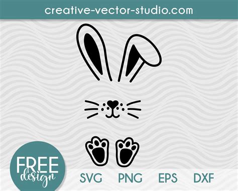 Free Bunny Ears SVG PNG DXF EPS Creative Vector Studio