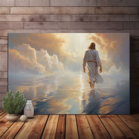 Jesus Walking on Water Matte Canvas Print, Christian Oil Painting Print ...