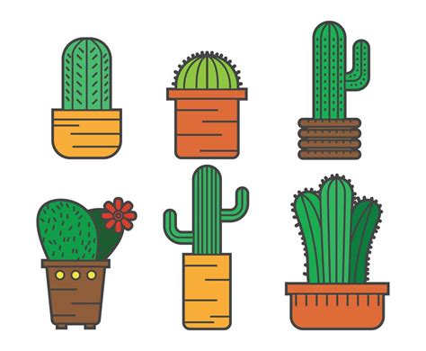 Cactus Vector Pack Vector Art & Graphics | freevector.com