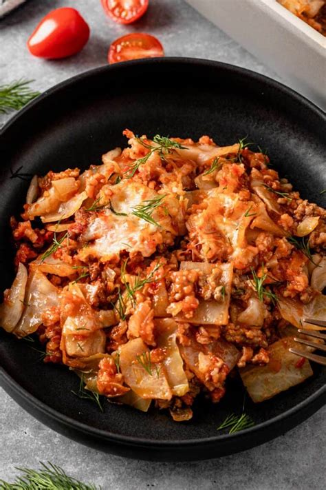 Lazy Cabbage Roll Casserole With Ground Beef The Yummy Bowl