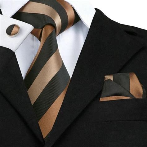 Brown Tan Necktie Set Lbw585 Toramon Necktie Company Ties Mens