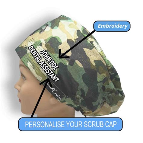 Custom Scrub Cap Personalised Scrub Hats Embroidered Scrub Caps Men