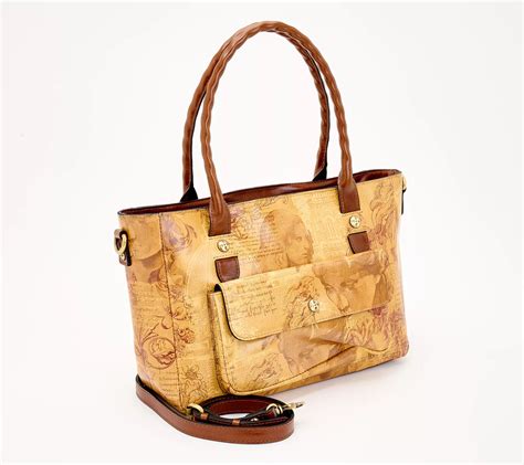 As Is Patricia Nash Leather Elettra Satchel QVC