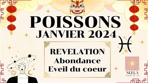 POISSONS JANVIER 2024 Tirage fort REVELATION abondance éveil du