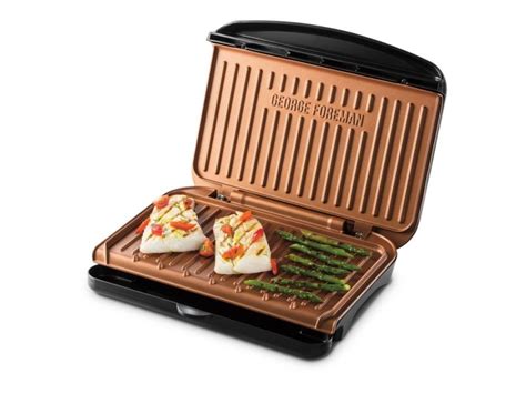 George Foreman Grille Viande 1300w Noir 25811 56 Fit Grill Cuivre