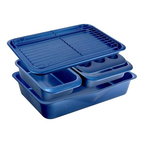 Granitestone 6-Piece Nonstick Stackable Bakeware Set, Blue - 20533821 | HSN