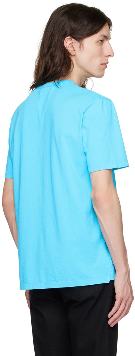 Vince Blue Garment Dyed T Shirt Vince