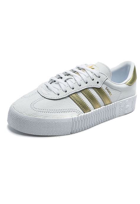 Tenis Blanco Dorado Adidas Originals Sambarose W Compra Ahora