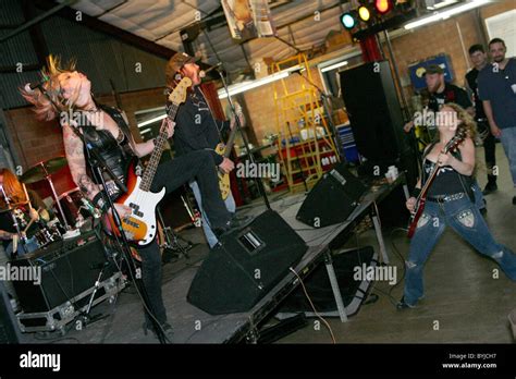 Nashville Pussy Garage Magazine Girl Of The Year Party Held At Austin Speed Shop Austin Texas