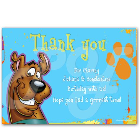 Scooby Doo Personalized Thank You Cards