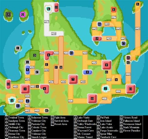 Labelled Sinnoh Map By Victorv111 On Deviantart