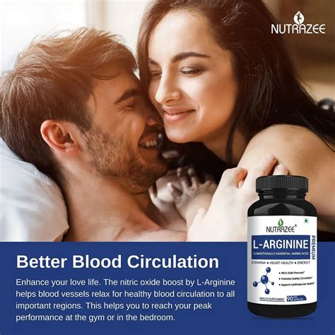 Nutrazee L Arginine Nitric Oxide Booster Supplement 90 Vegan Capsules